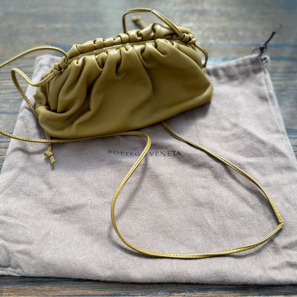 Bottega Veneta Mustard Leather Clutch